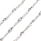 Non-Tarnish 304 Stainless Steel Bar Link Chain, Stainless Steel Color, Link: 12.5x2.2x1mm