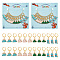 Alloy Ename Frog & Dinosaur Pendant Locking Stitch Markers, 304 Stainless Steel Clasp Stitch Marker, Mixed Color, 28~33mm, 4 style, 3pcs/style, 12pcs/set