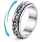 Rotatable 201 Stainless Steel Finger Rings, Stainless Steel Color, 6mm,US Size 8(18.1mm)