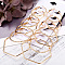 Alloy Hoop Earrings Sets, Rose Gold, 25~50mm, 6pairs/set