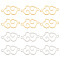 UNICRAFTALE 12Pcs 2 Colors 304 Stainless Steel Connector Charms Cute Hollow Cloud Link Charms Golden Metal Cloud Charms with Double Loop for DIY Bracelet Necklace Jewelry Making