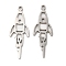 Non-Tarnish 304 Stainless Steel Pendants, Rocket Charm, Stainless Steel Color, 35x12.5x1mm, Hole: 1.8mm