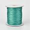 Eco-Friendly Korean Waxed Polyester Cord, Light Sea Green, 1mm, about 169.51~174.98 Yards(155~160m)/Roll