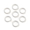 Silver Alloy Pendants, Round, 9.5x1.5mm, Hole: 6.8mm