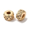 Brass with Clear Cubic Zirconia Beads, Cadmium Free & Nickel Free & Lead Free, Rondelle, Real 18K Gold Plated, 7x4mm, Hole: 2.5mm
