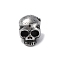 304 Stainless Steel Beads, Skull, Antique Silver, 6x4.5x5mm, Hole: 1.5mm