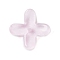 Transparent Glass Beads Caps, Osmanthus Fragrans, Pearl Pink, 9.5x9.5x3mm, Hole: 1.2mm