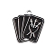 Alloy Enamel Pendants, Platinum, Rectangle with Sword and Heart Charm, Rectangle Pattern, 21.5x20mm