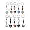 Natural & Synthetic Gemstone Heart Keychain, with Chakra Gemstone Bead and Platinum Tone Rack Plating Brass Findings, 10.5cm