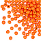 Natural Wood Beads, Dyed, Round, Orange Red, 12x11mm, Hole: 4mm