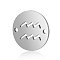 201 Stainless Steel Links connectors, Flat Round with Constellation, Stainless Steel Color, Aquarius, 12x0.8mm, Hole: 0.8mm