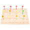 Rectangle Natural Wood Lollipop Display Stands, Cake Pop Display Holder for Baby Showers, Birthday Party, Navajo White, 39x29x1.25cm