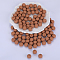 Round Silicone Focal Beads, Camel, 15mm, Hole: 2mm