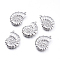 Non-Tarnish 304 Stainless Steel Pendants, Spiral Shell, Stainless Steel Color, 21x14.5x4.5mm, Hole: 0.9mm