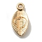 Alloy Pendants, Leaf with Letter Charm, Light Gold, Letter.D, 15.5x7.5x2.5mm, Hole: 1.5mm