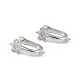 Серьги-кольца из латуни с цветком ZIRC-L097-054P-2