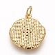 Латунные микро проложить кубического циркония подвески KK-P156-13G-01-NR-2