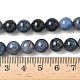Натуральный сорт дюмортьеритовых кварцевых круглых нитей G-P075-43-8mm-4