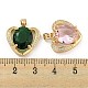 Латунные микропаве прозрачные подвески с фианитом KK-P263-23KCG-3