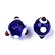 Ручной работы ухабистым Шарики Lampwork LAMP-S194-003-B02-2