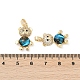 Латунные микропаве прозрачные подвески с фианитом KK-R213-07G-01-3