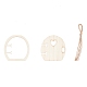 Кабошоны из натурального дерева WOOD-WH0115-15-1