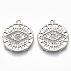Латунные микропаве прозрачные подвески с фианитом KK-S356-037P-NF-1