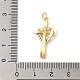 Подвески из латуни и прозрачного циркония с покрытием стойки KK-L216-055G-3