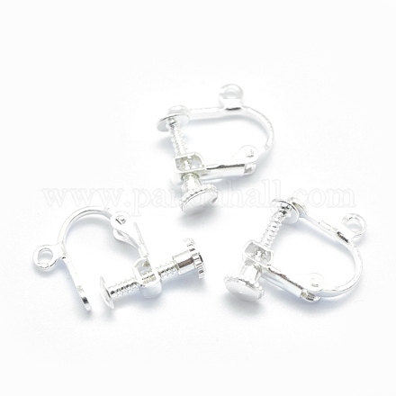 Латунные серьги с клипсами KK-P169-01S-1