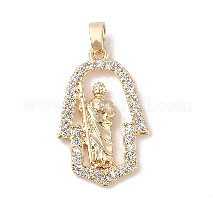 Латунные подвески с фианитами KK-Z050-04G-1