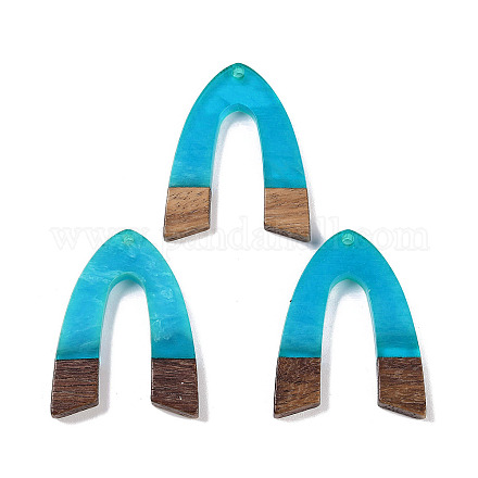 Подвески из смолы и дерева WOOD-F015-16F-1