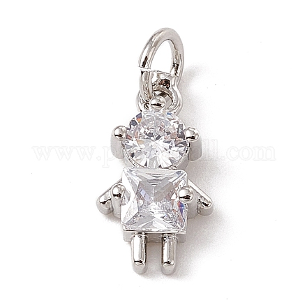 Латунные микро проложить кубического циркония подвески ZIRC-F132-17P-1