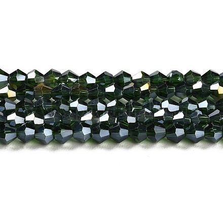 Прозрачные стеклянные бусины гальваническим пряди GLAA-F029-4mm-A25-1