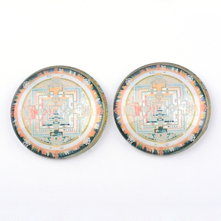 Кабошоны из стекла X-GGLA-L015-12mm-17-1