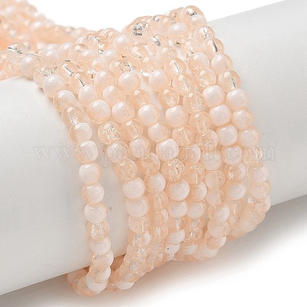 Стеклянные бусины кракле GLAA-U001-4mm-05-1