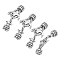 UNICRAFTALE 4 Sets Rope & Anchor Inseparable Clasps 304 Stainless Steel Leather Clasp Connectors Antique Silver Clasps Cord Clasps for DIY Necklace Bracelet Jewelry Making