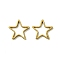 Brass Linking Rings, Cadmium Free & Nickel Free & Lead Free, Star, Raw(Unplated), 9.5x10x1mm, Inner Diameter: 5.5x7mm