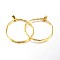 Ring Brass Big Pendants, Golden, 45x42x2mm, Hole: 5x2mm