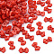 2-Hole Plastic Buttons, Bowknot, FireBrick, 6x9x2mm, Hole: 1.5mm