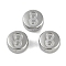 Anti-Tarnish 304 Stainless Steel Beads, Flat Round with Number 8, Stainless Steel Color, 7x3.8mm, Hole: 1.8mm