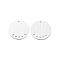 Brass Chandelier Component Links, Cadmium Free & Lead Free, Flat Round, 925 Sterling Silver Plated, 15x0.5mm, Hole: 1mm