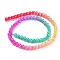 Spray Painted Crackle Glass Beads Strands, Gradient Color, Segmented Multi-color Beads, Round, Orange, 6mm, Hole: 1mm, about 60pcs/strand, 14.96~15.04 inch(38~38.2cm)