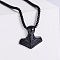 Anchor Punk Style Stainless Steel Pendant Men's Necklace Nightclub Accessory, Black
