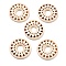 Wood Crystal Ball Display Bases, Crystal Sphere Display Stand, Hollow-out, Flat Round, BurlyWood, 35x5mm, Hole: 10mm