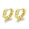 Brass Hoop Earrings, Real 18K Gold Plated, 12.5x4mm