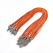 Waxed Cord Necklace Making, with Zinc Alloy Lobster Clasps, Platinum, Orange, 17.8 inch~18 inch(45.5~46cm), 2mm