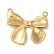 Rack Plating Brass Pendants, Long-Lasting Plated, Lead Free & Cadmium Free, Bowknot, Real 18K Gold Plated, 19.5x21.5x2.5mm, Hole: 1.4mm