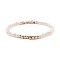 Gold-tone Miyuki Elastic Crystal Beaded Bracelet with Acrylic Tube Beads