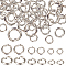 150Pcs 3 Styles 304 Stainless Steel Jump Rings, Open Jump Rings, for Chainmaille Weaves, Twisted, Stainless Steel Color, 6~10x1~1.3mm,  Inner Diameter: 4~8mm, 50pcs/style