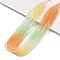 Transparent Gradient Color Glass Beads Strands, Segmented Multi-color Beads, Faceted Round, Coral, 2x2.5mm, Hole: 0.8mm, about 175~180pcs/strand, 13.78~14.4''(35~36cm)